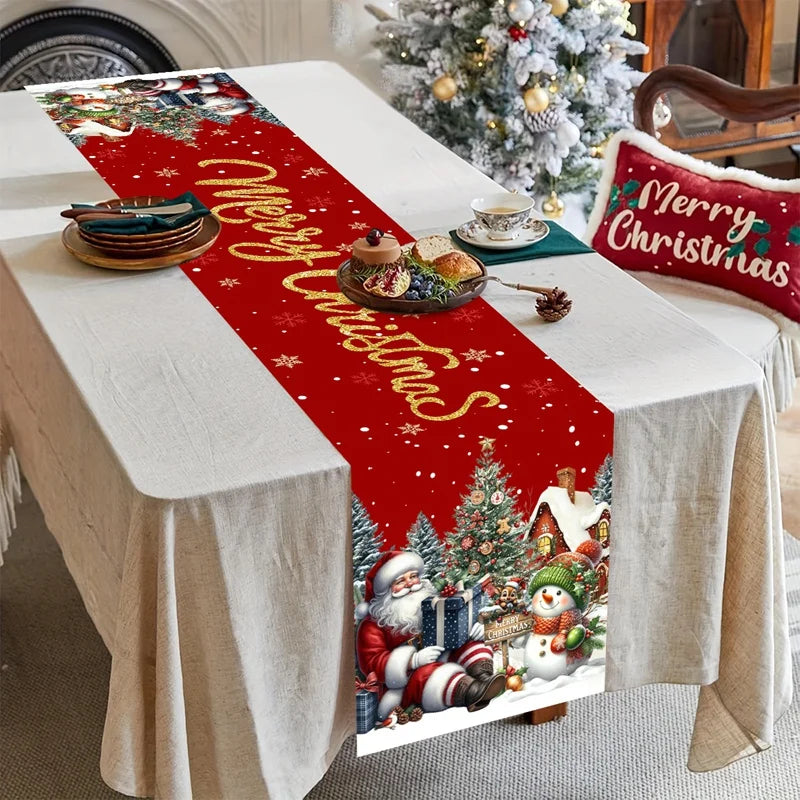 Merry Home Christmas Table Runner