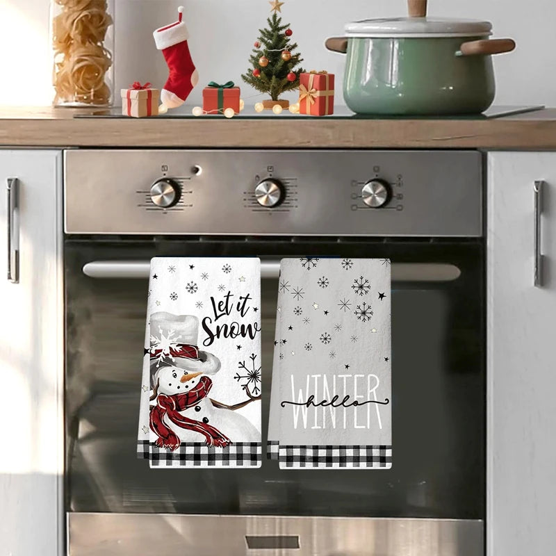 Buffalo Plaid Christmas Kitchen Towels