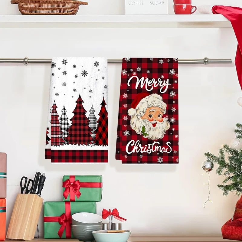 Buffalo Plaid Christmas Kitchen Towels