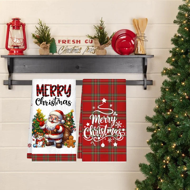 Buffalo Plaid Christmas Kitchen Towels
